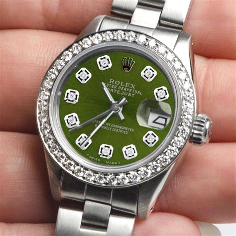 grüne rolex damen|Rolex oyster damen.